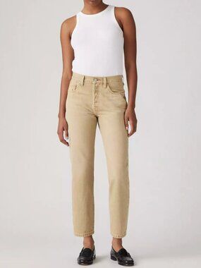 Levi’s 501 Original Cropped 25x26 - Scraped Travertine (Tan)